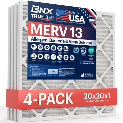 BNX TruFilter 4-pack: empaque práctico para cambios rápidos y convenientes.