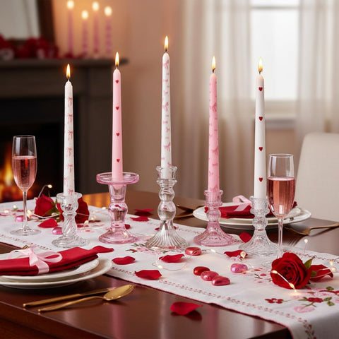 Portavelas Bokon Vidrio Espiral con brillo suave.