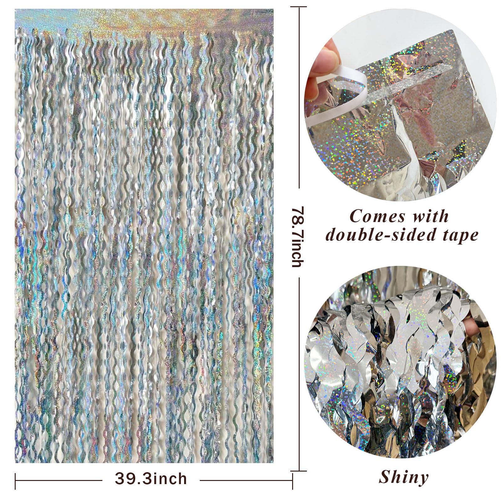 Efecto ondulado plateado para fotos brillantes y decoraciones llamativas.