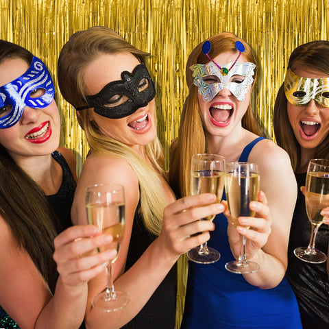 BOMSI fondo para cabina de fotos dorado, ideal para sesiones