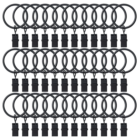 BOOMIBOO aros de cortina con clip, juego de 36 piezas, fácil de usar