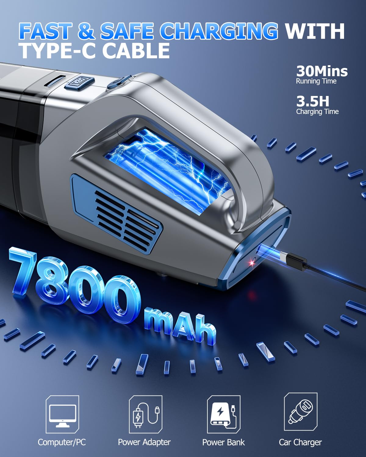 Diseño ligero BQYPOWER de 1,79 libras para uso cómodo