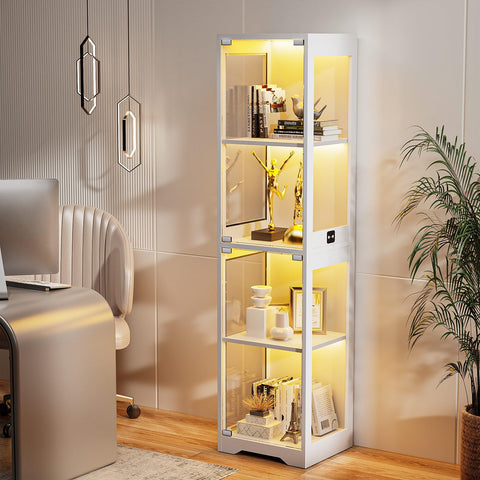 BROTTAR vitrina para libros y fotos mantiene orden y belleza.