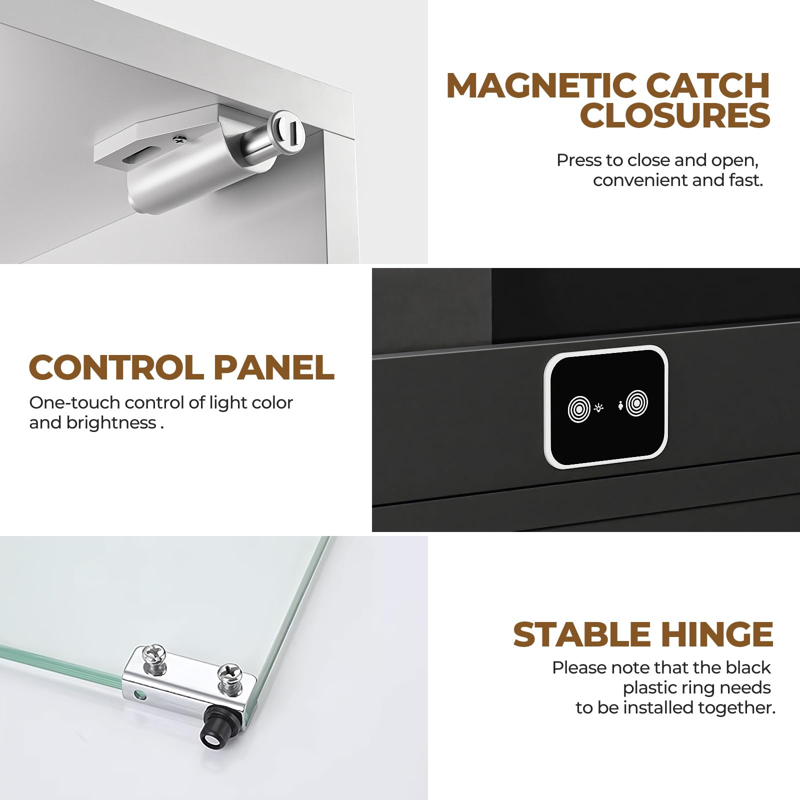 BROTTAR armario blanco para coleccionables aporta estilo moderno.