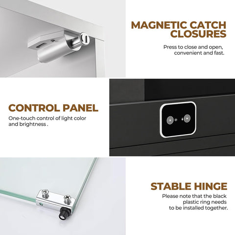 BROTTAR armario blanco para coleccionables aporta estilo moderno.