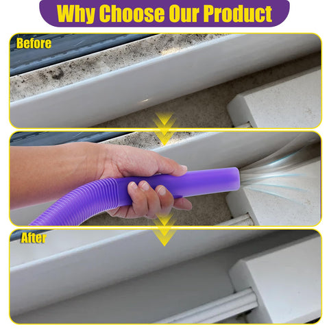 Buhobha limpieza eficiente de conductos de secadora y huecos.