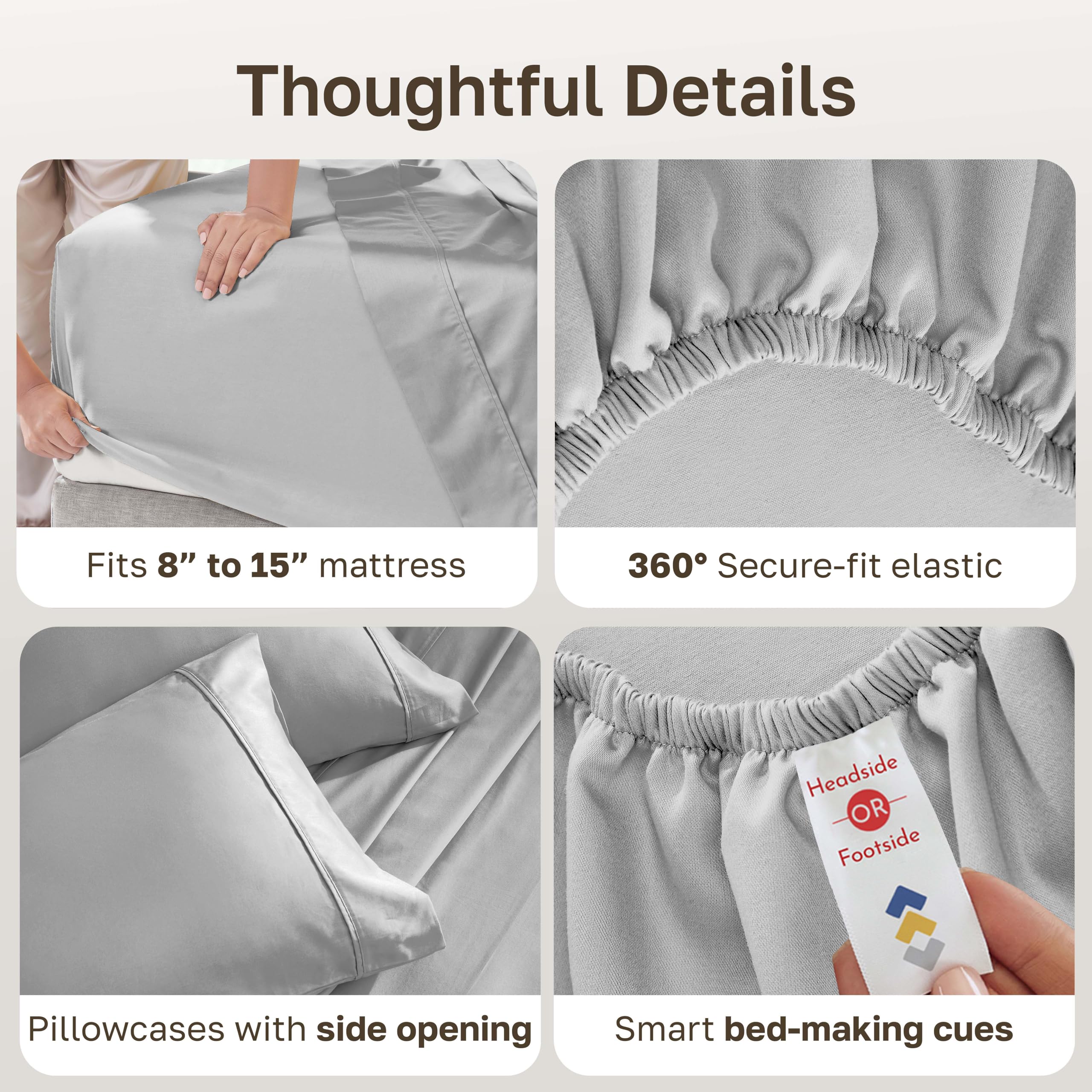 California Design Den, conjunto de 5 piezas para cama ajustable