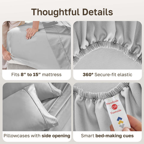 California Design Den, conjunto de 5 piezas para cama ajustable