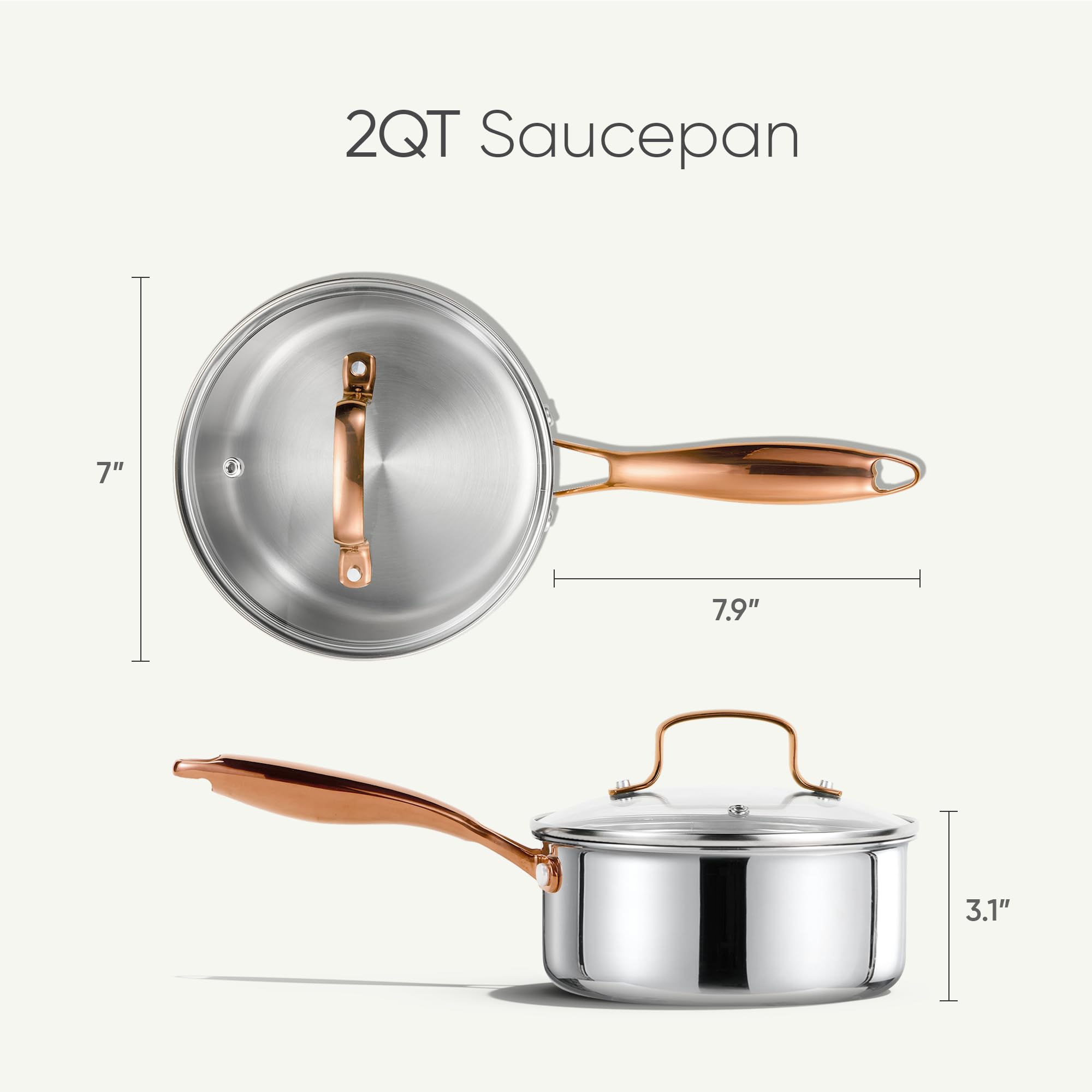 CAROTE cacerola para leche y salsas con calor rápido y controlado.