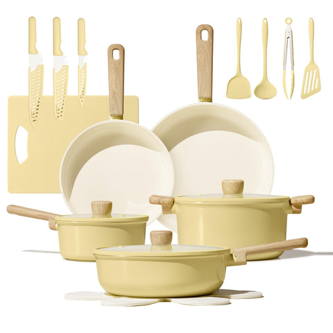 CAROTE conjunto de ollas cerámicas, cocción uniforme y limpieza sencilla.