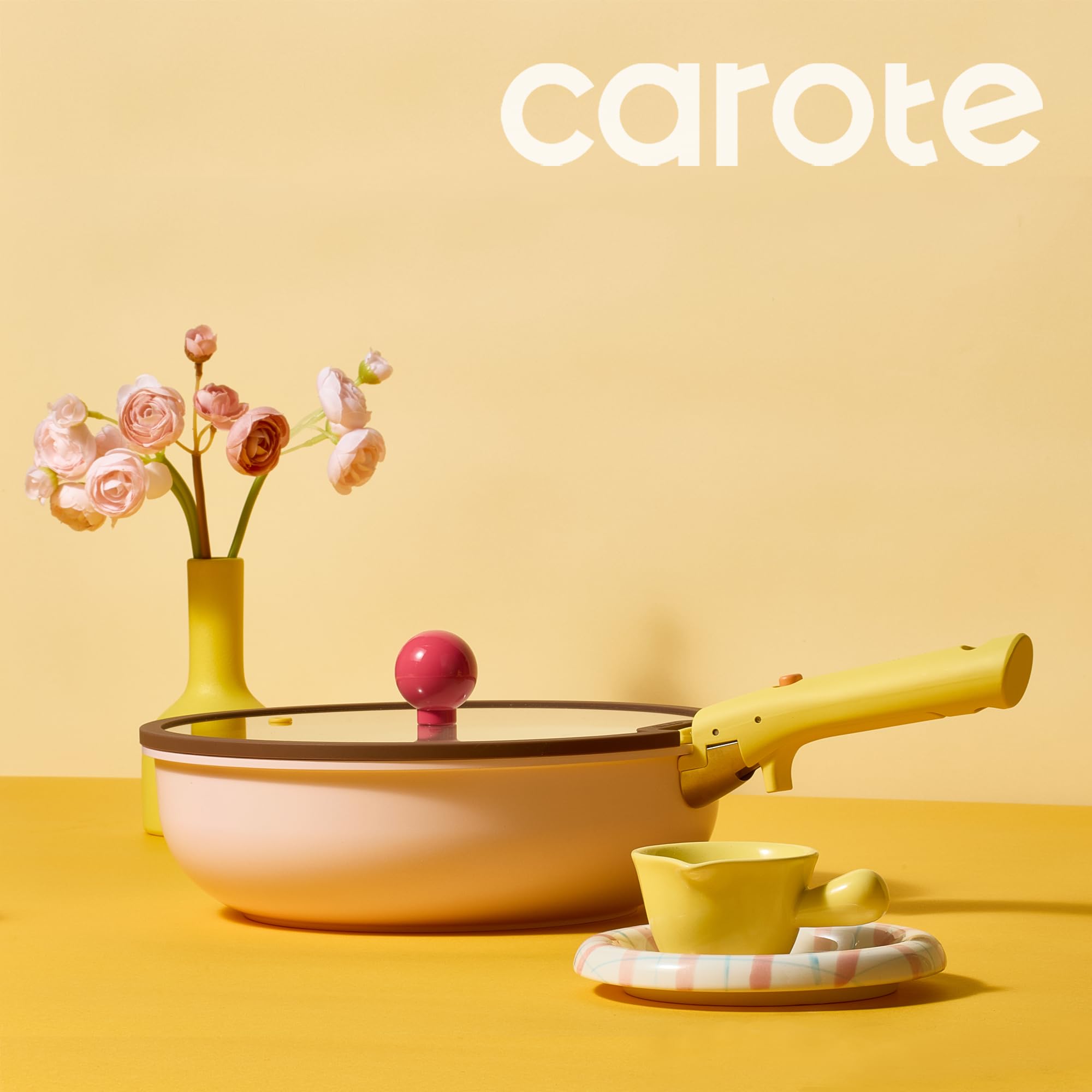 CAROTE revestimiento antiadherente de alta durabilidad facilita la limpieza tras cocinar.