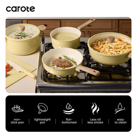 CAROTE sartén 11 pulgadas cerámica, cocción pareja en toda la sartén.