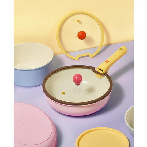 CAROTE sartén ceramico antiadherente con mango desmontable para freír sin grasa.