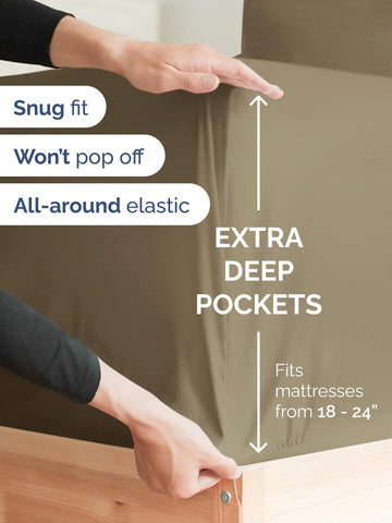 CGK Unlimited sábanas rey, fundas de almohada con cierre seguro para comodidad