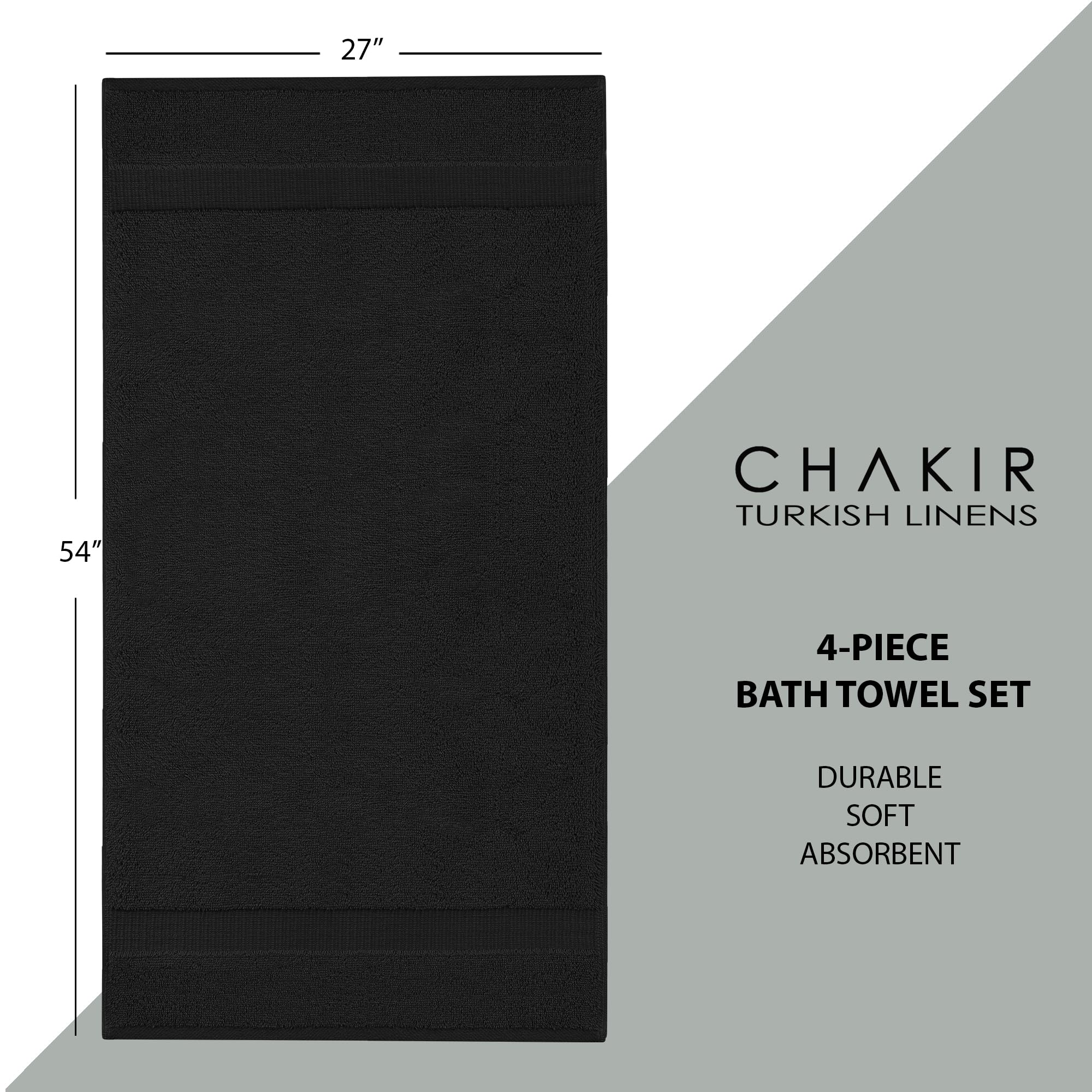 Chakir Turkish Linens, toallas de 68-137 cm para uso diario.