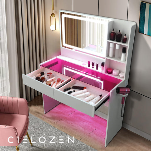 Cielozen vanidad complemento de dormitorio con estilo y practicidad.