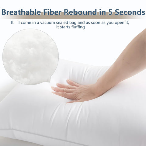 CozyLux almohadas 18x28, tamaño ideal para fundas de cama tamaño reina