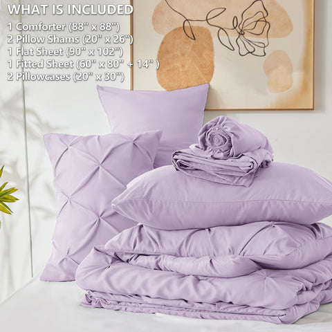 Almohadas CozyLux lavanda 20x30, soporte cómodo para la cabeza.