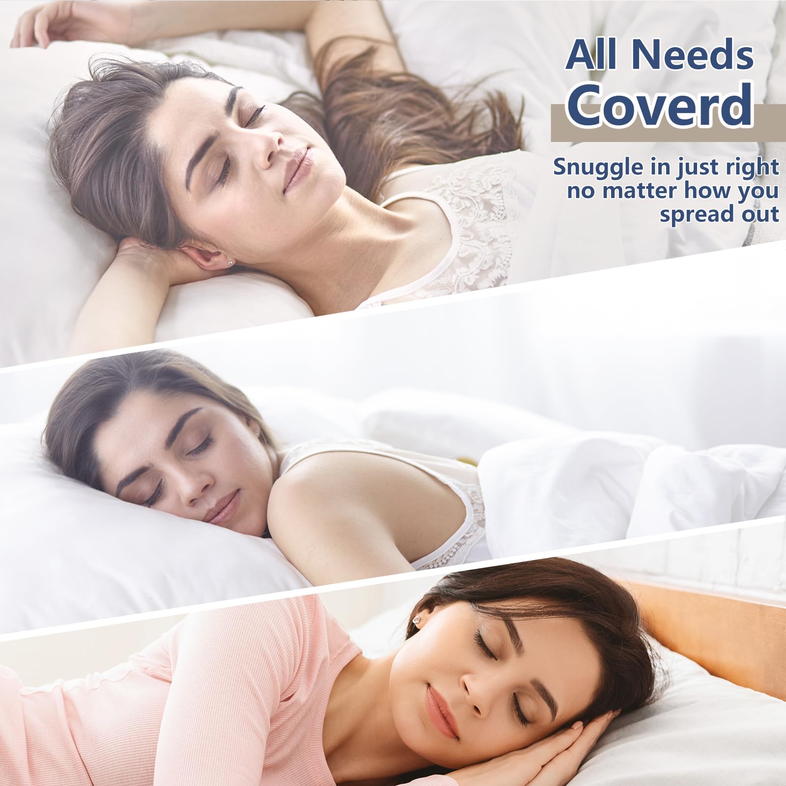 Cubierta suave tipo seda CozyLux para una sensación lujosa al dormir.