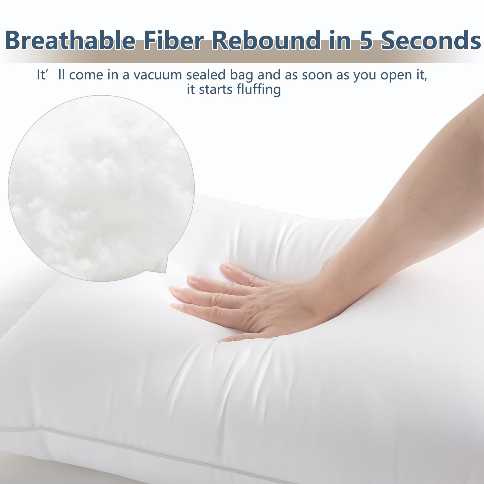 CozyLux almohadas rey, relleno alternativo suave para mayor comodidad.