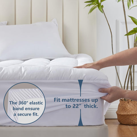 CozyLux bolsillo profundo de 21 pulgadas para colchones gruesos.