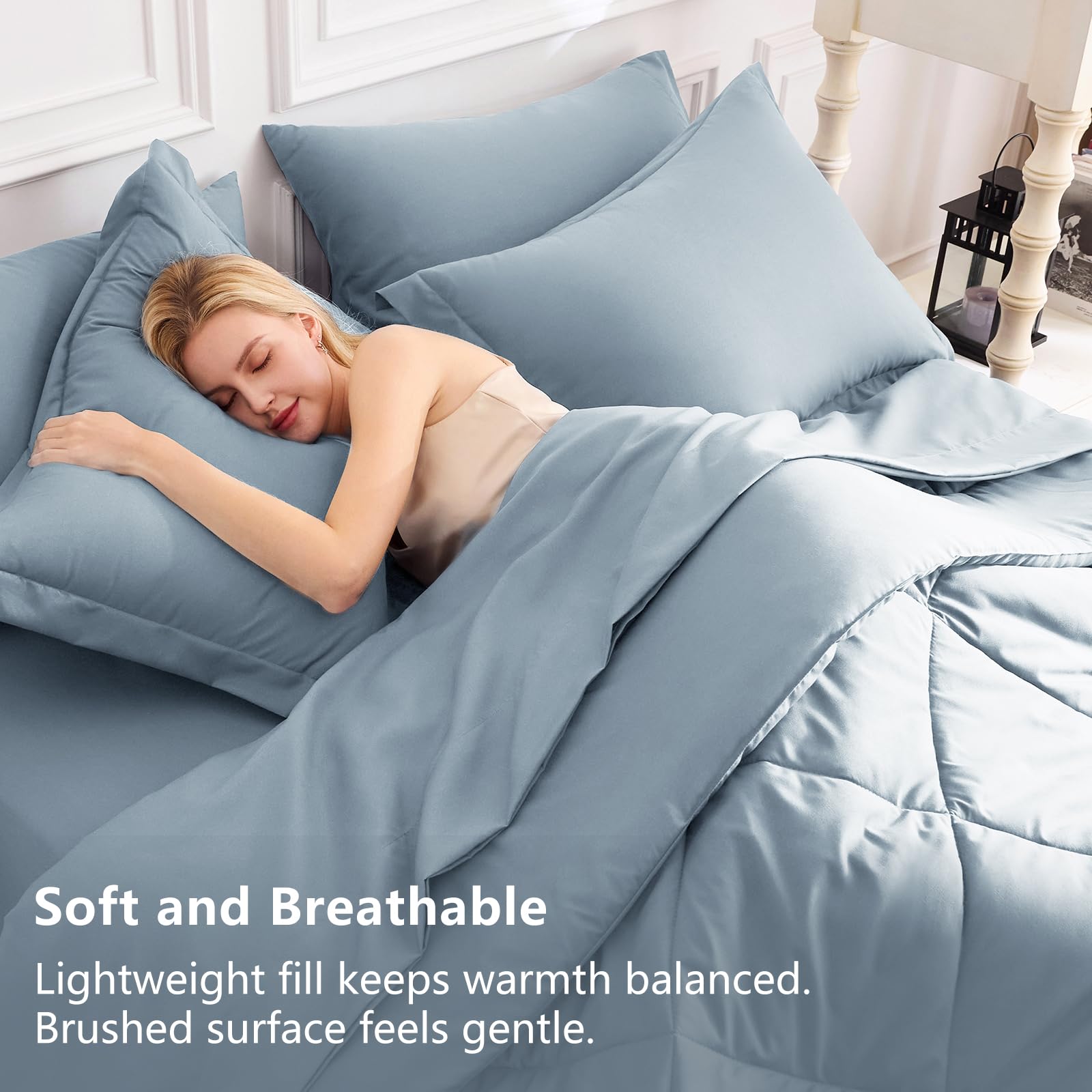 CozyLux Edredón con relleno alternativo suave para climas variados