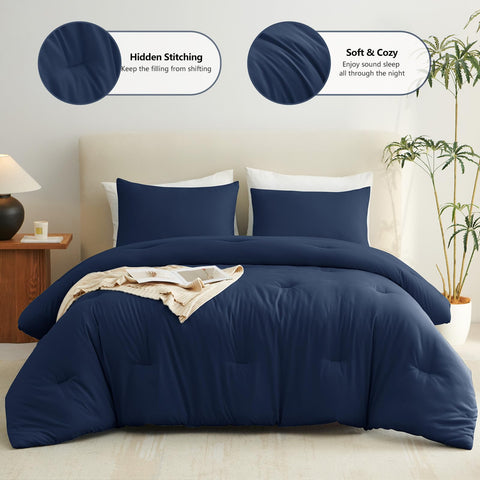 CozyLux costuras ocultas, diseño liso y relleno estable durante lavado.