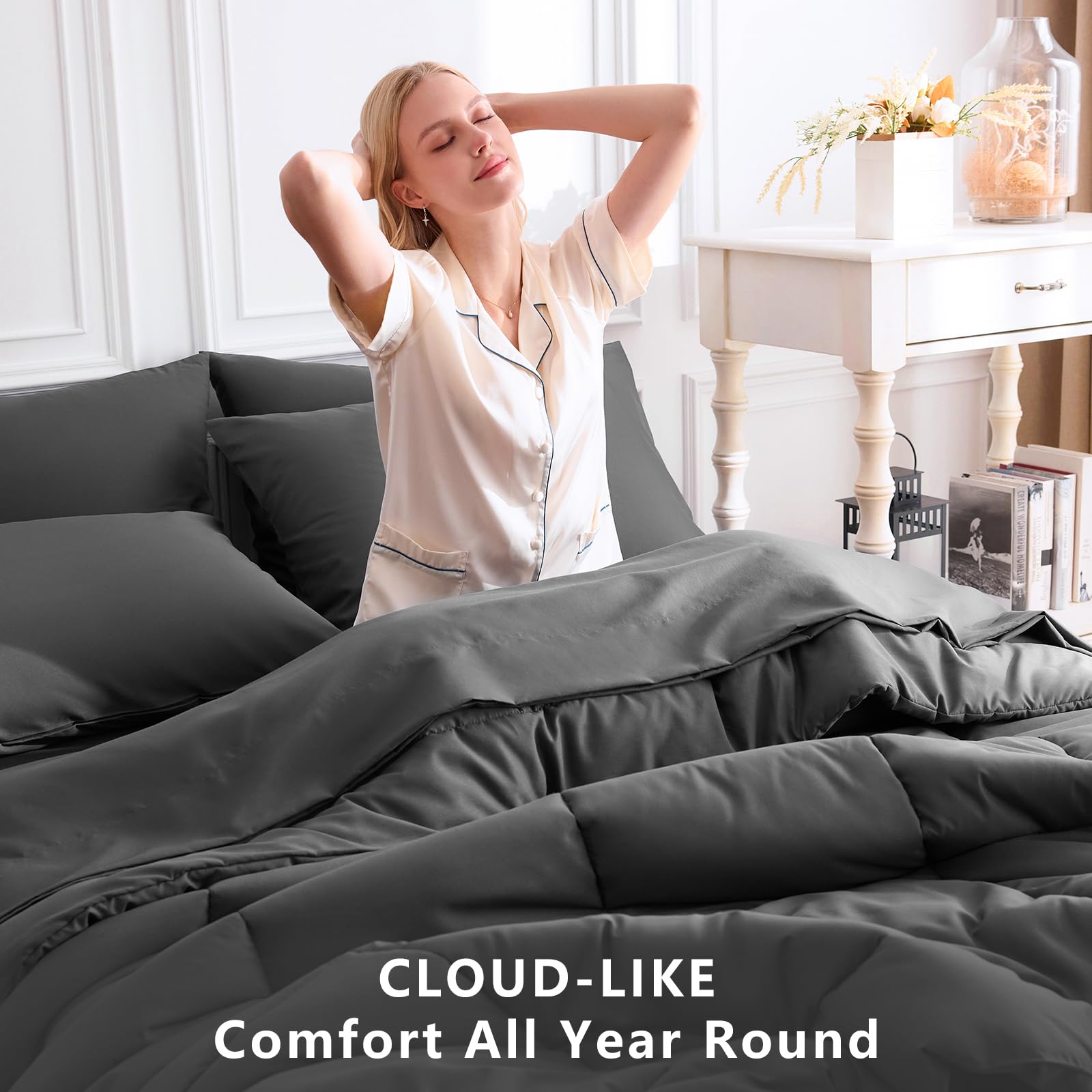 CozyLux fundas de almohada cierre envolvente para mayor sujeción