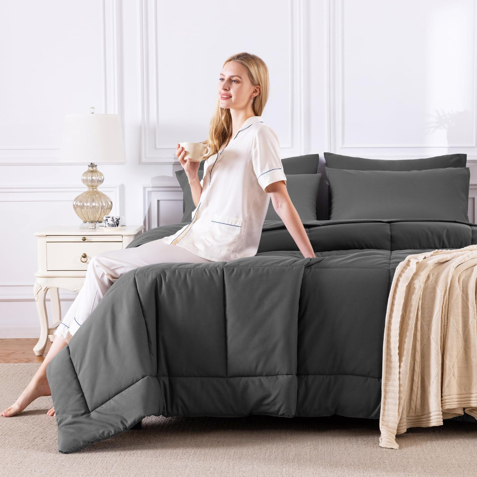 CozyLux lavado a máquina sencillo y cuidado en ciclo suave