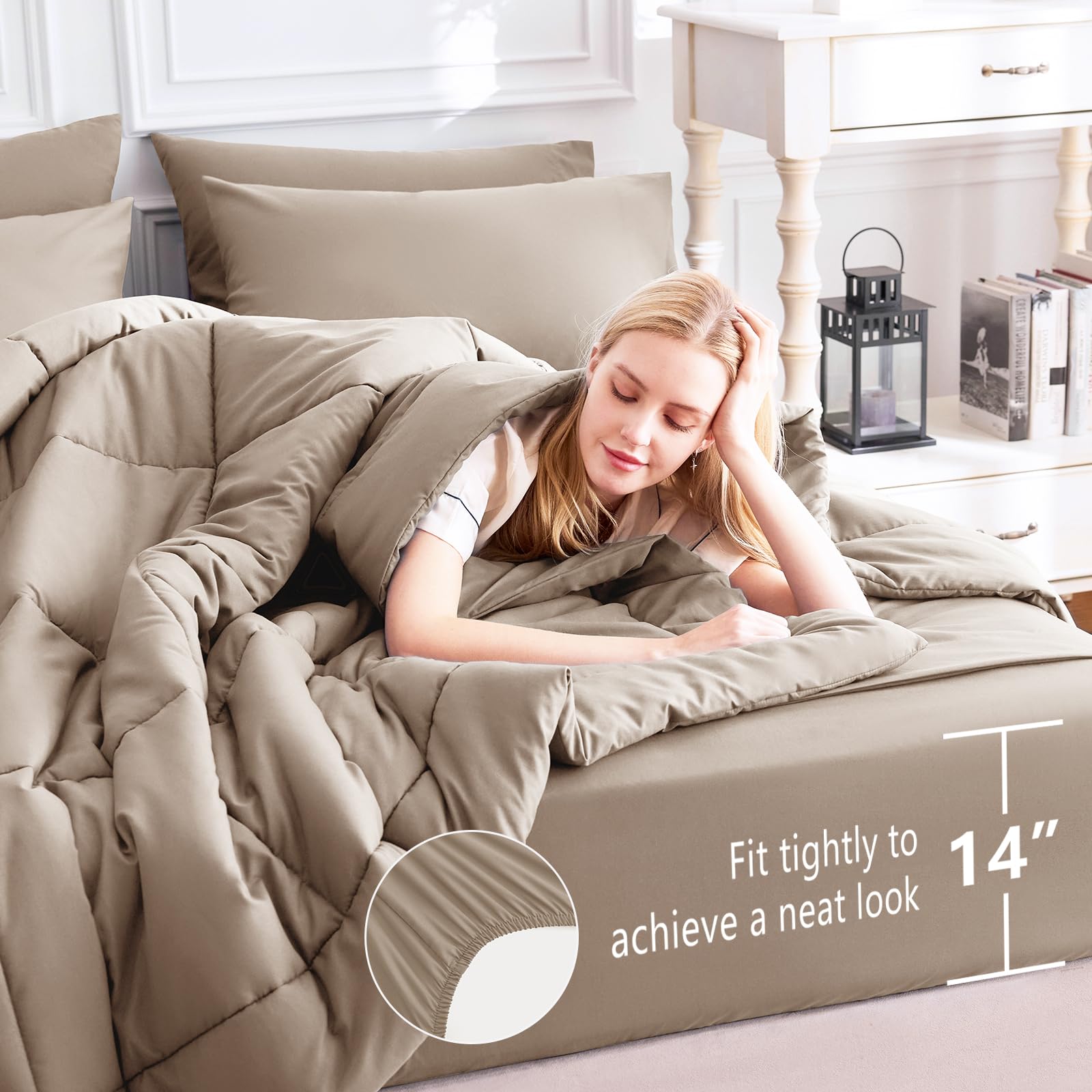 CozyLux pespunte cuadro: detalle estructurado que mantiene el relleno