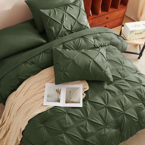 CozyLux sábana plana 90x102 Verde para cobertura suave y sin arrugas.