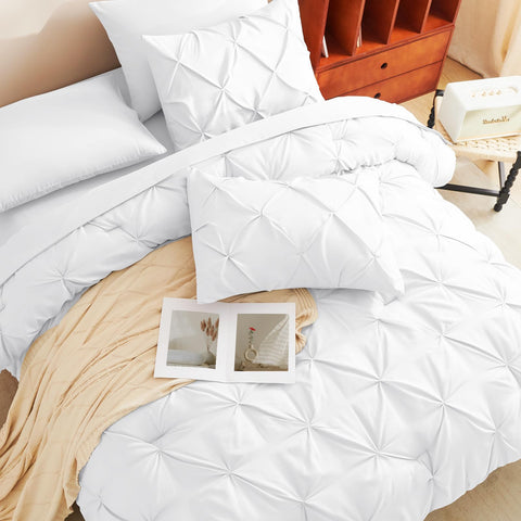 Sábana plana blanca CozyLux para cama Reina con acabado limpio