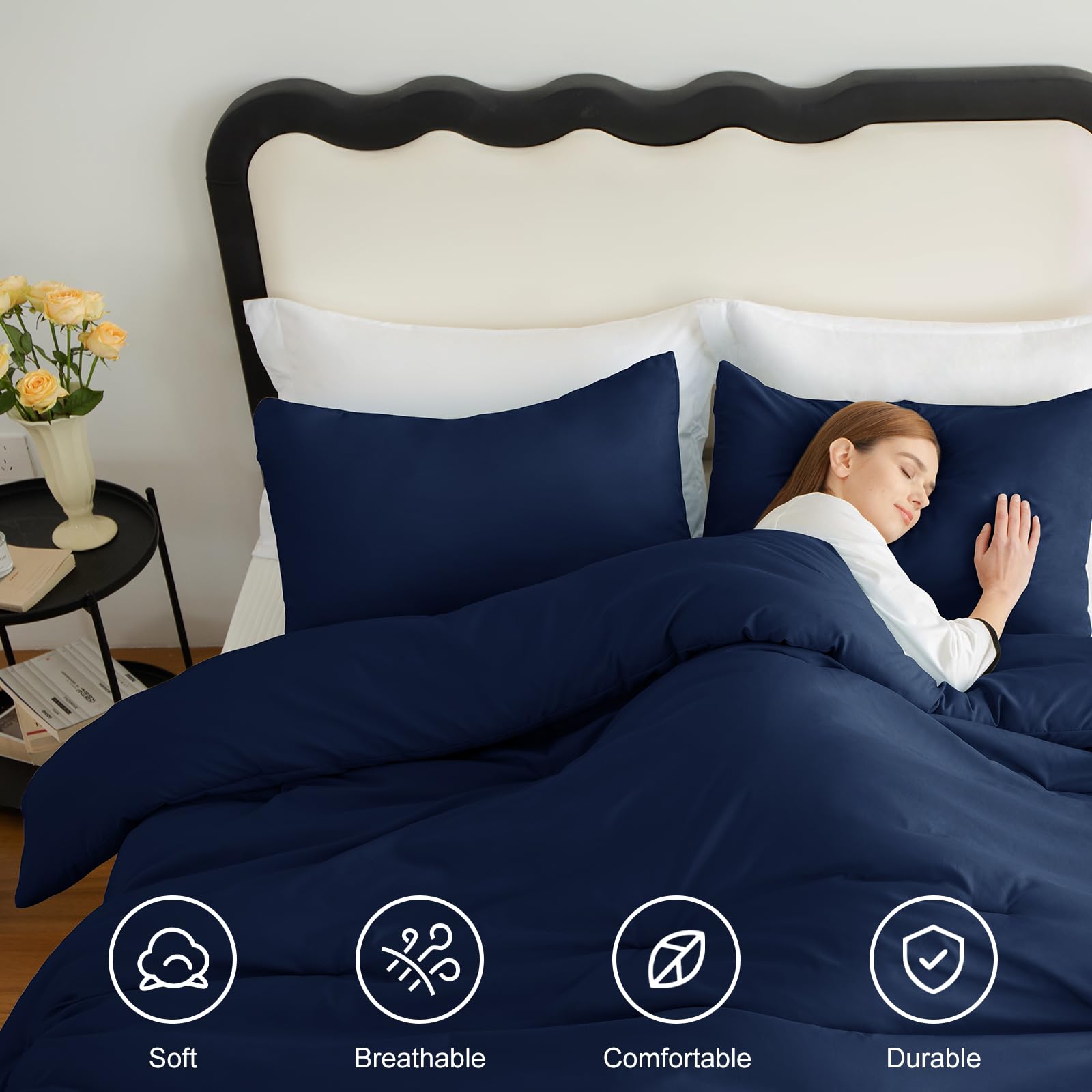 CozyLux tejido microfibra suave, tacto cómodo y buena transpirabilidad.