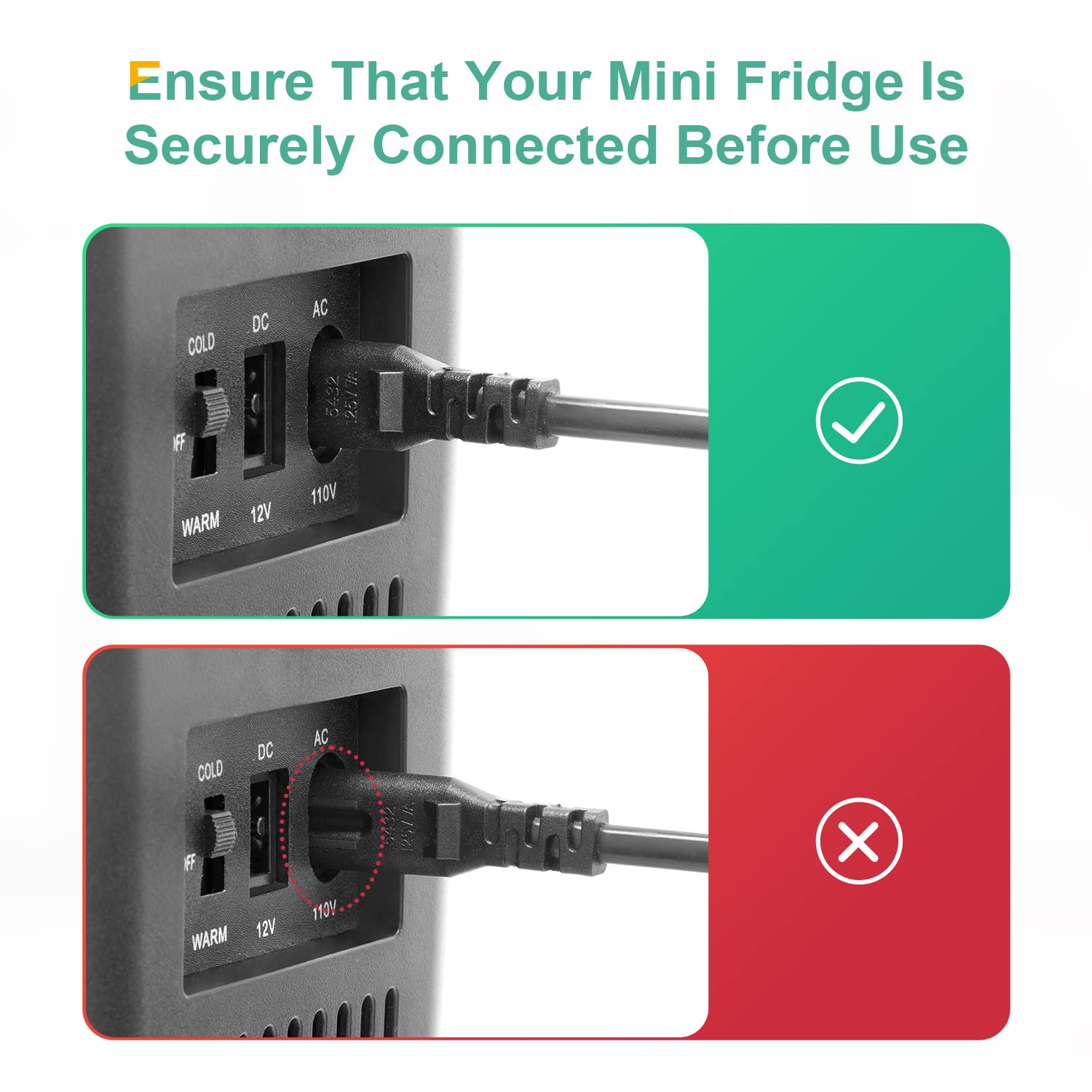 CROWNFUL Mini Nevera operación silenciosa: funcionamiento suave