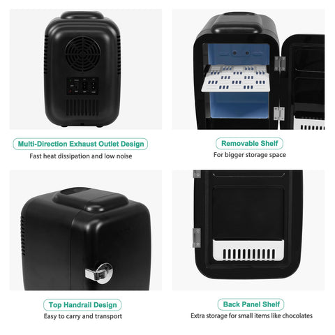 CROWNFUL Mini Nevera para viajes: tamaño portátil para cualquier lugar