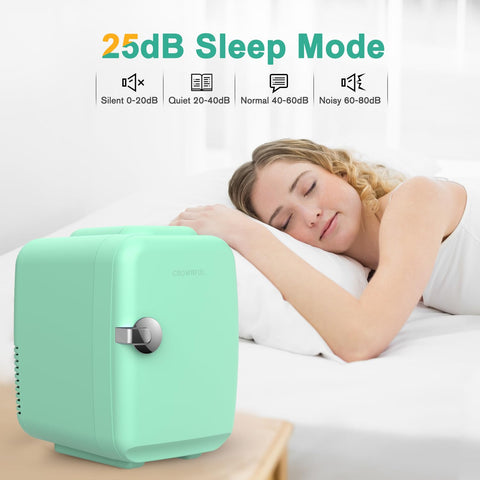 CROWNFUL mini-fridge coche: diseño portátil para viajes y uso en vehículo.