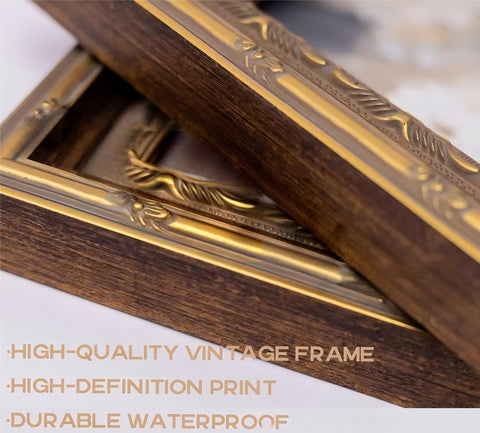 CXKAWM Mona Lisa en lienzo baño dorado tallado, toque clásico