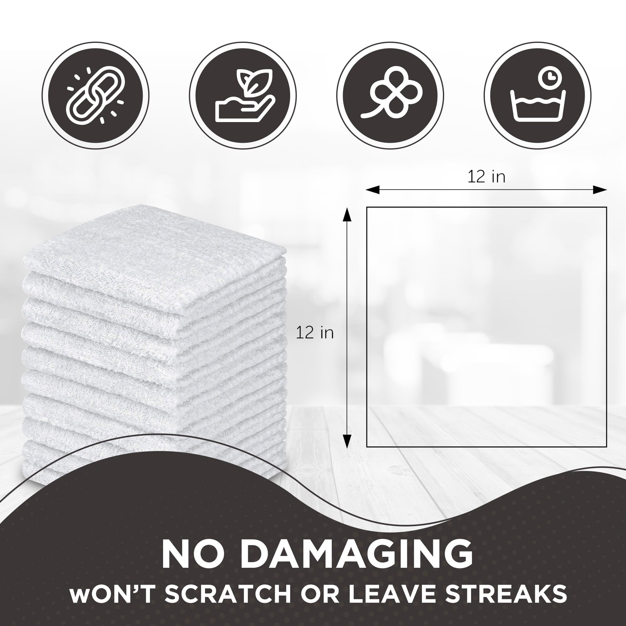 DecorRack absorbencia 350gsm para limpieza eficiente.