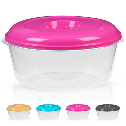 DecorRack contenedor de talla extra grande cafe con tapa, perfecto para comidas para llevar.