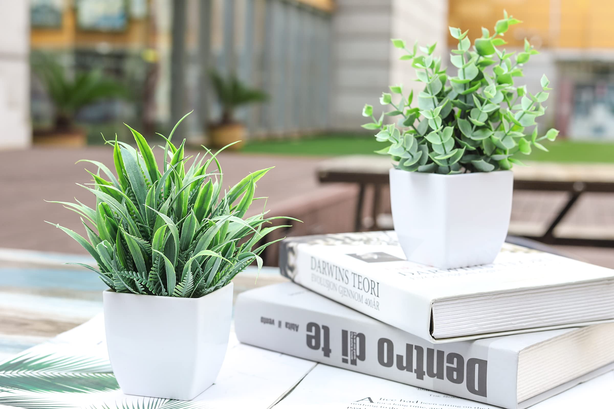 Der Rose planta artificial para oficina, decorativa y de bajo mantenimiento.