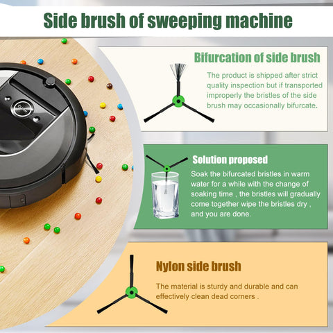 Detetap cepillo lateral para Roomba j7: limpieza de bordes eficiente