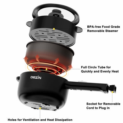 Capacidad de 2L y tapa de Dezin, compacto para almacenaje