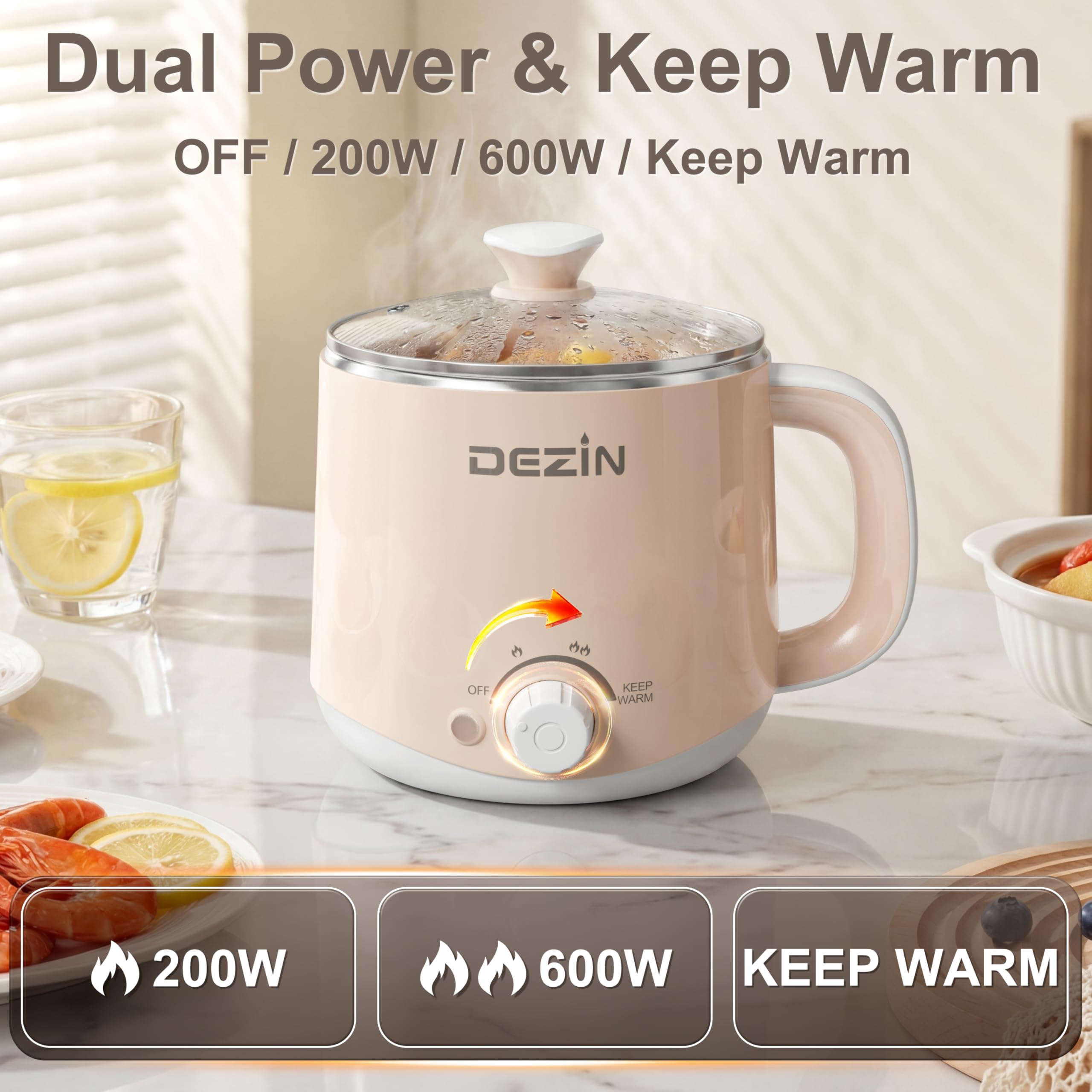 Dezin 1,6 L, olla eléctrica para avena y cereal caliente