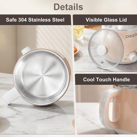 Diseño compacto de la olla eléctrica Dezin 1,6 L