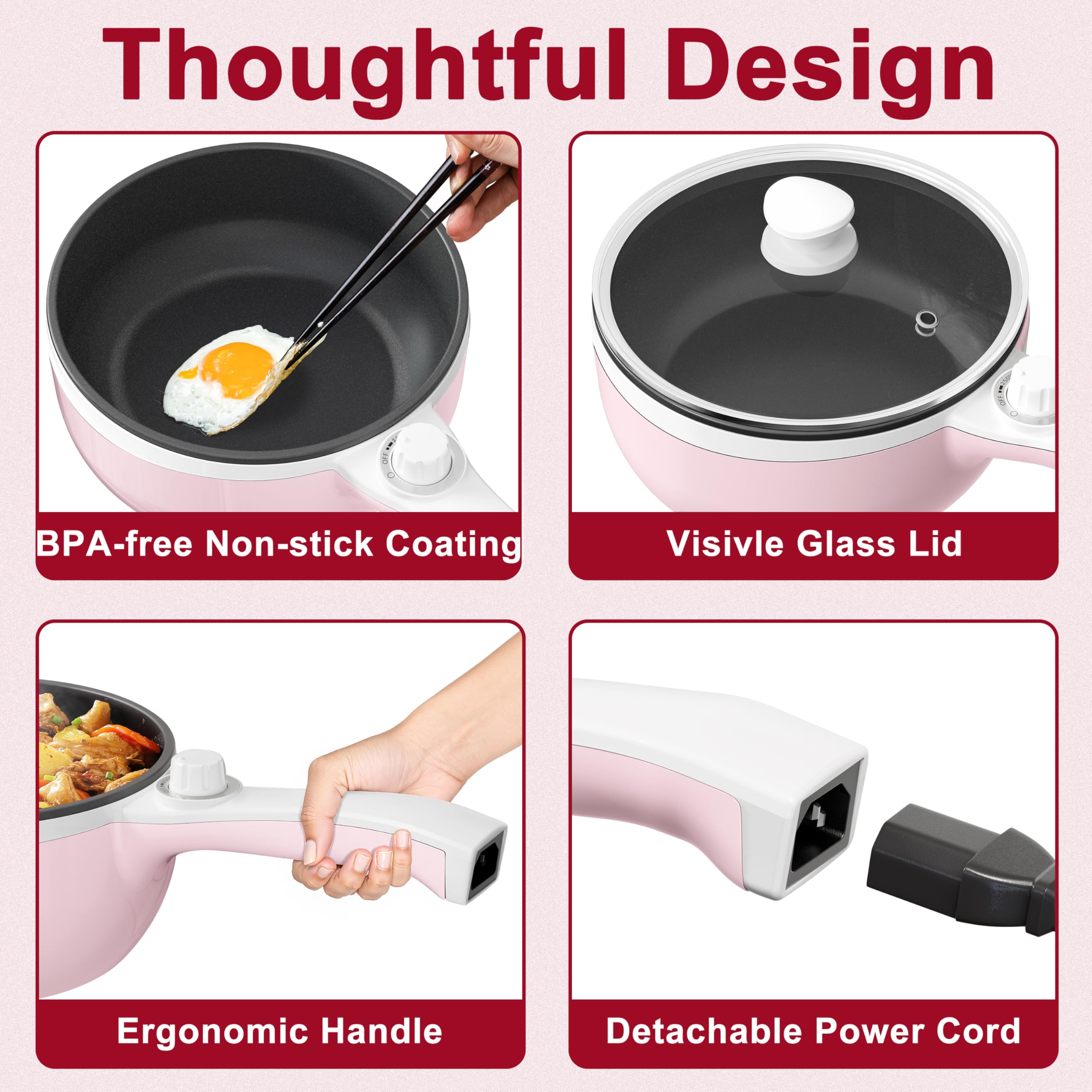 Dezin olla eléctrica de 1,5 L en tamaño compacto.