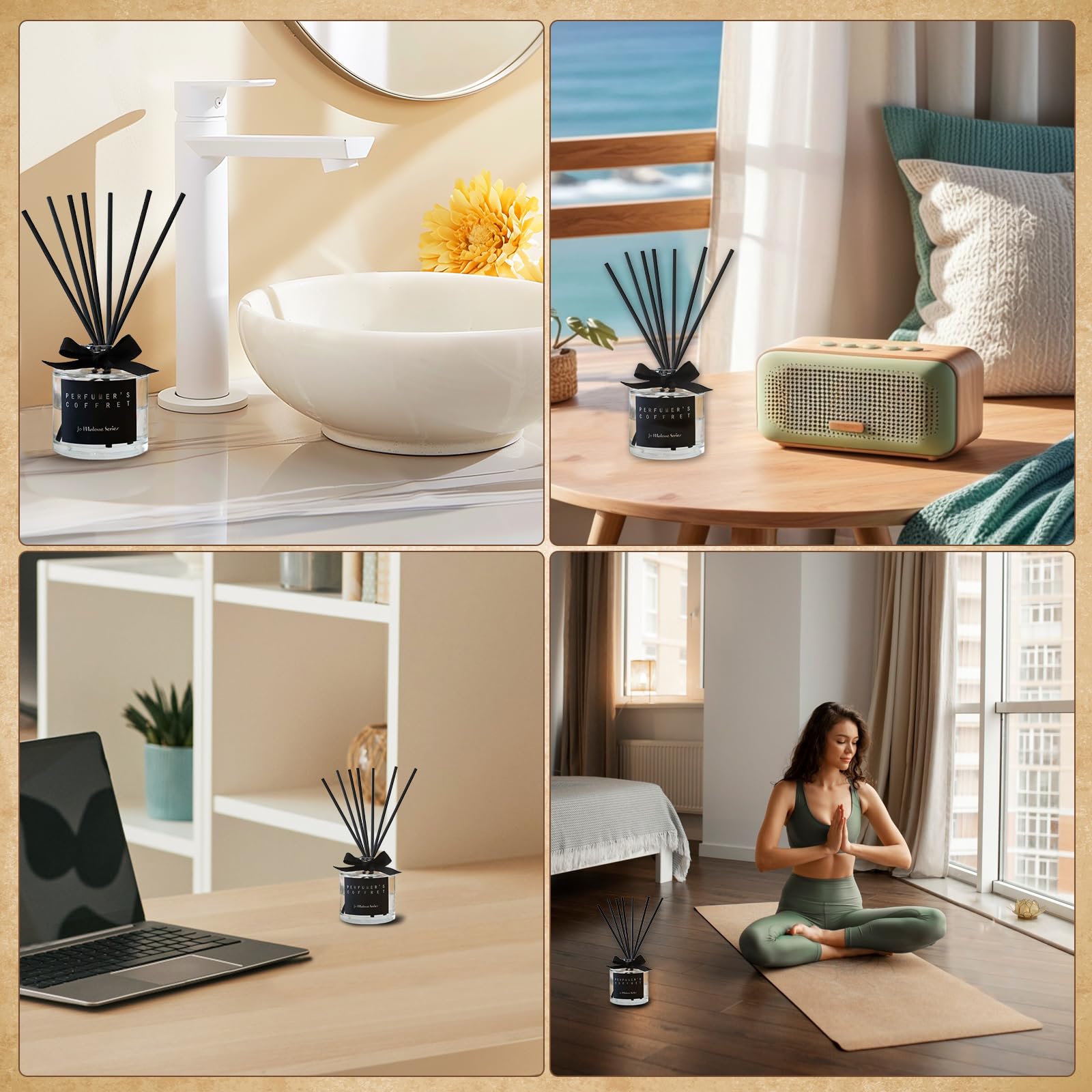 Difusor Junco seis palillos para perfumar aceites esenciales