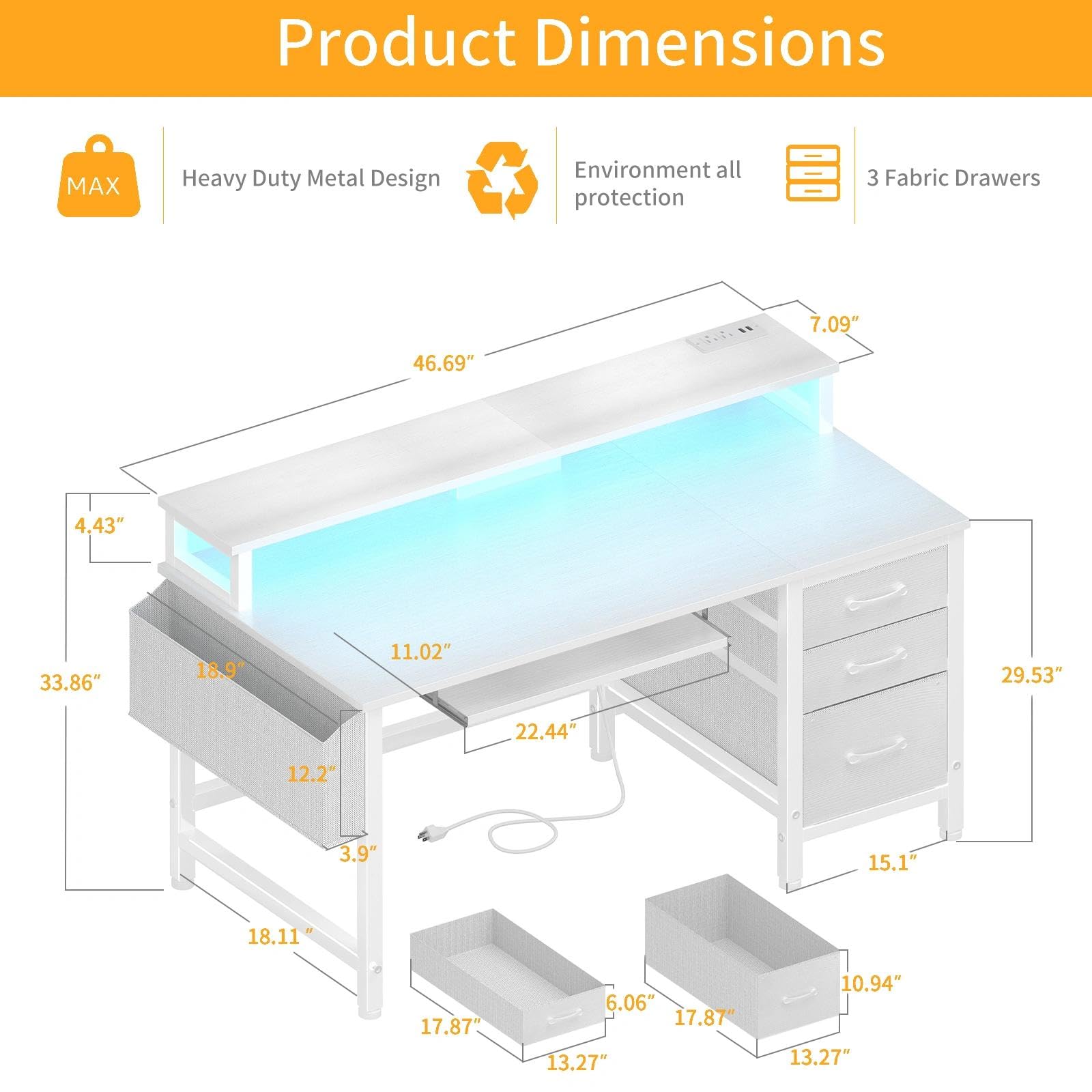 DLisiting bandeja para teclado integrada para flujo de trabajo cómodo