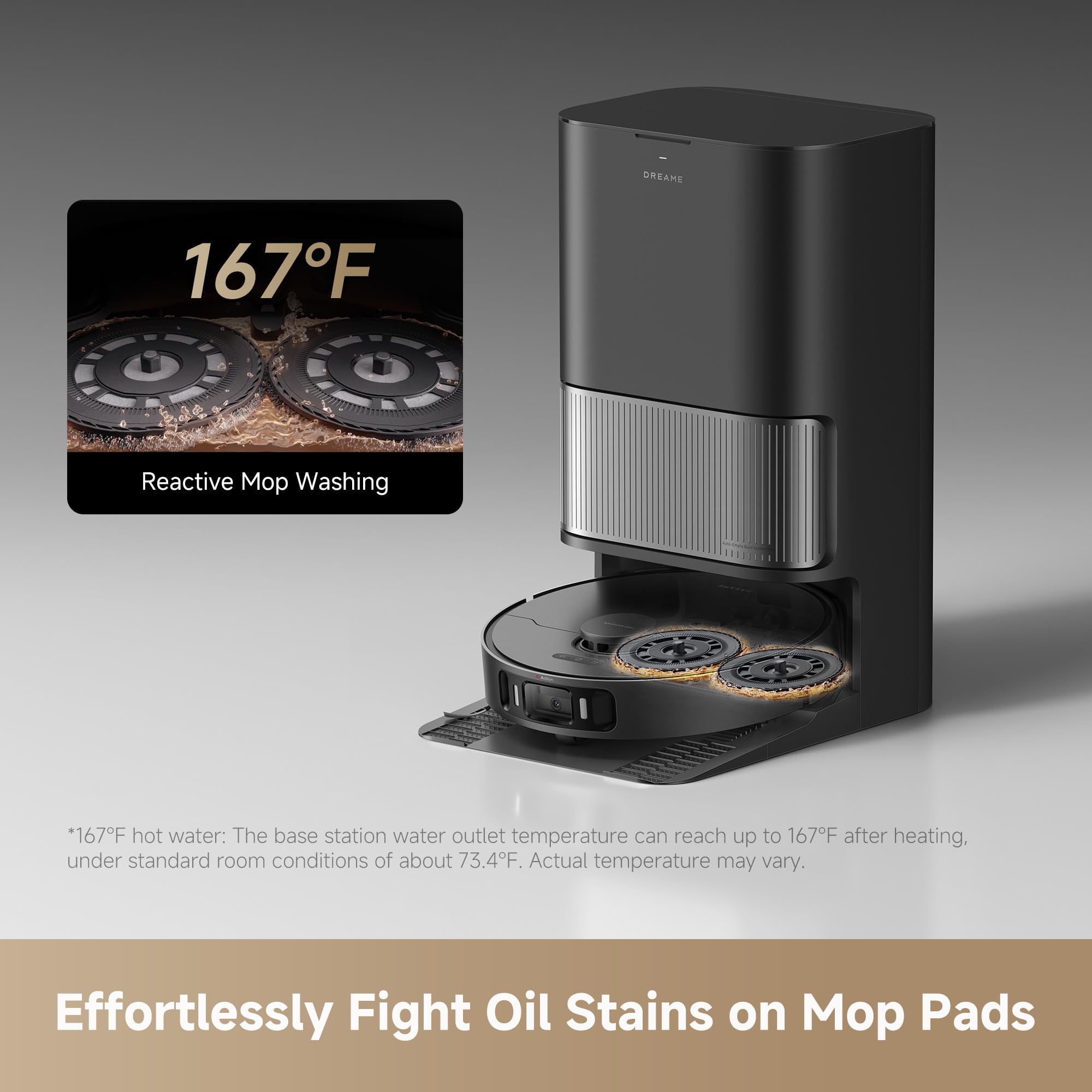 DREAME L40s Ultra: mopa extendida para cobertura completa de habitaciones.