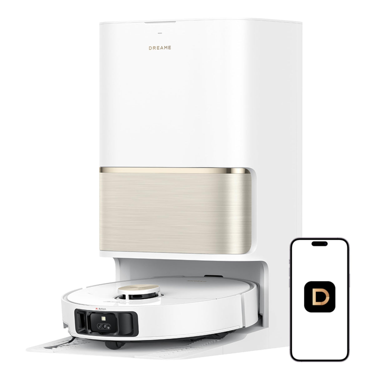 DREAME L50 Ultra: succión potente para suelos duros y alfombras.