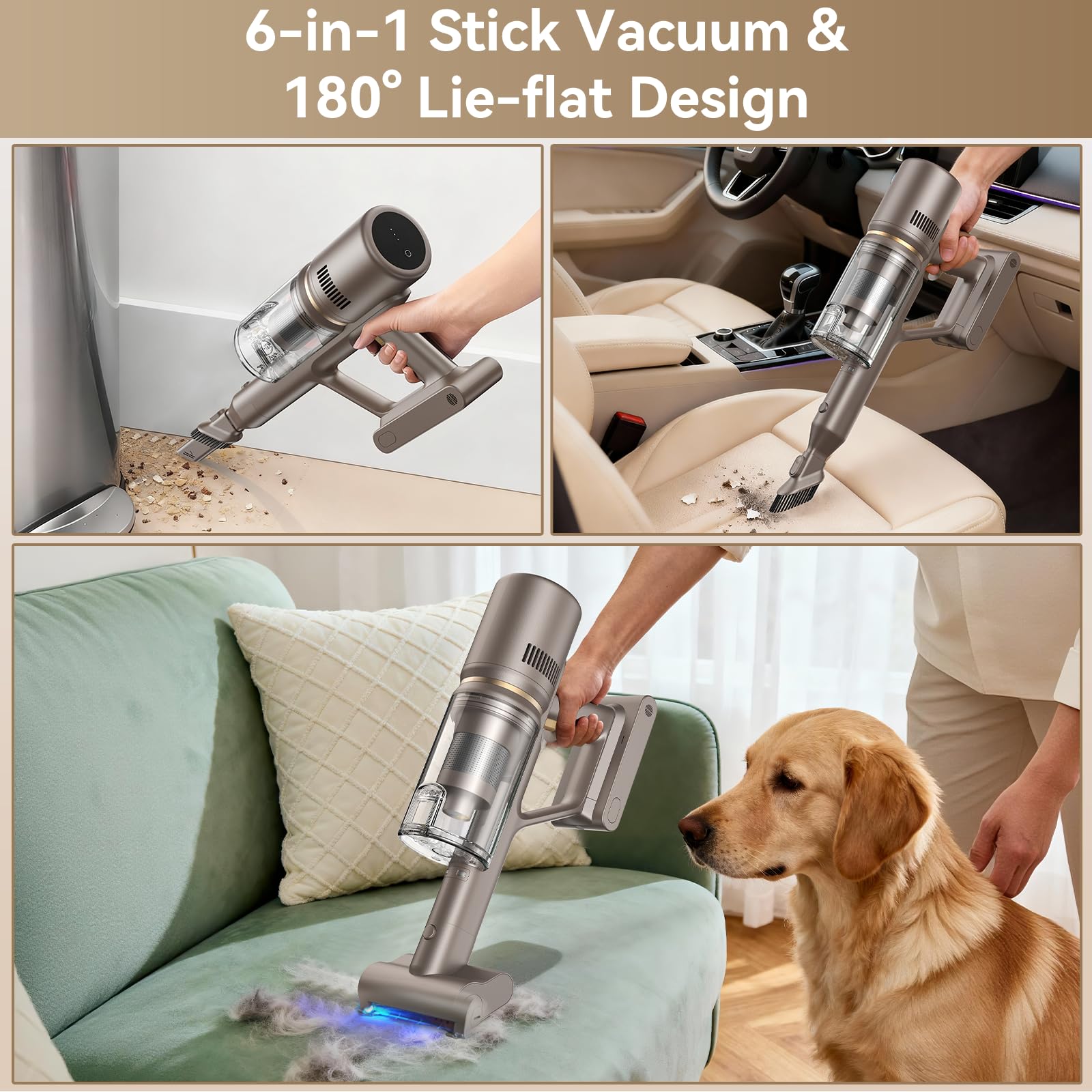 DREAME Z10-W diseño plano que alcanza bajo muebles